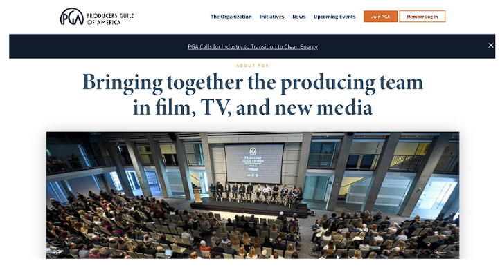 Producers Guild of America webpage